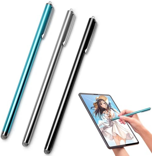 HENGBIRD 3 unidades de lápiz capacitivo para todas las tabletas, lápiz táctil para tableta, lápiz capacitivo para teléfono móvil, lápiz capacitivo para tablets, compatible con Apple iPad/iPhone
