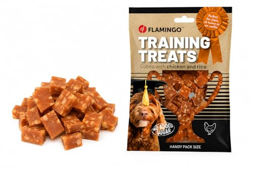 Flamingo Snack per L'ADDESTRAMENTO CUBETTI Pollo & Riso 60G