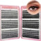 KEYRI 580 Pezzi Ciglia Finte Extension Ciglia 30-40-50-60-80-100D Curl Ciglia-Finte Ciuffetti per Estendere le Ciglias a Casa Eyelashes Naturali per Ragazze e Donne Principianti (8-16mm Mix)