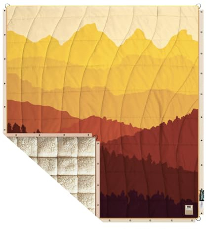 Seven Peaks Täcke för utomhusbruk och inomhus - Mjuk lätt camping för äventyr, vattentät och sandbeständig, alla fällbara fläckbeständiga platser 200 x 180 cm (spikar Europa, sherpa)