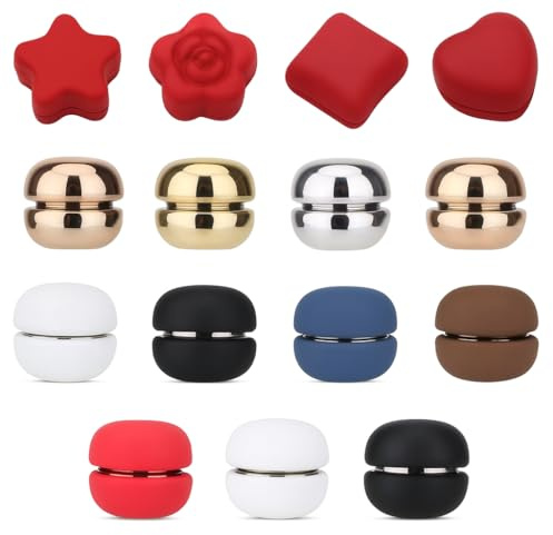 15 magnetiska Hijab-stift - utan hål, kraftfull magnet - eleganta broscher för halsduk och sjal - blandade former och färger - unisex tillbehör