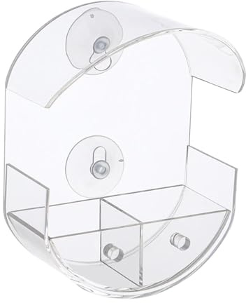 Renchey para Pájaros con para Ventana,Transparente De Acrílico para Observación De Aves | Caja Alimentos Acrílica Transparente Antifugas Desmontable para Observación Interior Niños Mayores Jardín