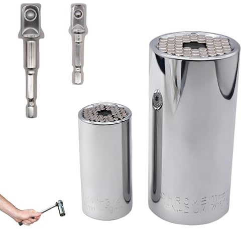 4 piezas de llaves de vaso universales, juego de herramientas multifuncionales para hombres, llave universal de tuercas ajustables de 7-19 mm y 11-32 mm, para la industria automotriz y bricolaje
