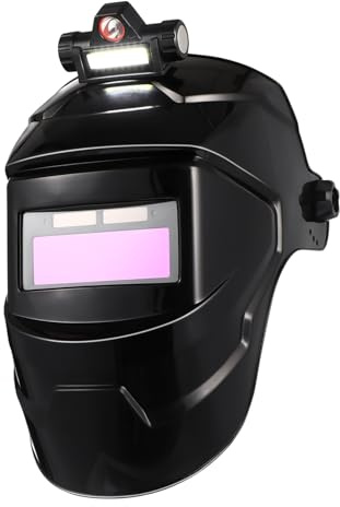 UKCOCO Casco da Saldatura Automatico con Oscurante Protettiva Energia Solare Casco da Saldatore per Protezione da Saldatura e Taglio Design con Isolamento e per Visibilità