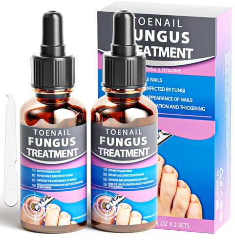 Toenail Fungus Treatment, Toenail Fungus Treatment Extra Strength, and Foot Fungus Treatment Extra Strength—plus Safely & Gently Nail Repair for Toenails and Fingernails (2-Pack) with File