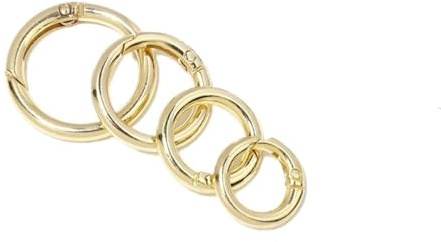 O-ringar med metallfjäder, 10st Spring Gate O Ring Nyckelring - Öppningsbara zinklegeringsklämmor