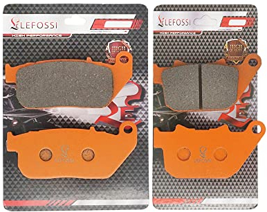 LE LEFOSSI moto Fibre de Carbone Plaquettes de Frein Avant et Arrière Pour Compatible avec Harley Davidson XL 883 N Iron XL 883 R Roadster XL 1200 X Forty Eight 2010-2013 FA381F FA387R