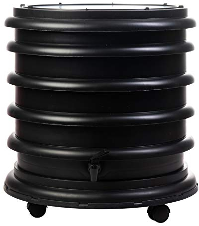 WORMbox | Lombricomposteur 3 Plateaux Noir | 48 litres | Compostez Vos déchets organiques, Les vers de Terre/lombrics produisent du lombricompost