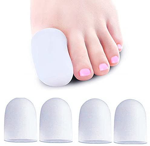 Protezione Dita Piedi, 4 Pezzi cappucci Copri dita in gel, Protezione Gel Dita per Prevenire Vesciche, Mais, Calli