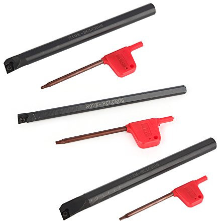 utensili tornio per metallo Tornio Turning Tool supporto per barra di tornitura interna per alesatrice per tornio SCLCR + 10 pezzi CCMT0602 inserto + 3 pezzi chiave inglese