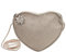 Heimatflüstern Trachtentasche Herztasche mit Strass-Edelweiss - Damen Dirndltasche mit Pin Anstecker, Handtasche zum Dirndl und Lederhose, Umhängetasche fürs Oktoberfest (taupe-grau)