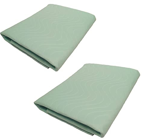 2er Pack Matratzenauflage (50 x 75 cm), Inkontinenzauflage, wasserdicht, waschbar - Saugvlies, Inkontinenzunterlage, Mint