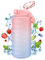MXTIMWAN Bouteille 2000ml, Gourde Motivationnelle, Sans BPA, Bouteille d'Eau avec Paille et Marqueur de Temps de Motivation pour Sport, Fitness, Plein Air, Randonnée