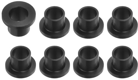 QUARKZMAN 8 st plastbussningar med flänsade hylsor 8 mm inre diameter x 10 mm OD x 10 mm längd svarta POM-bussningar