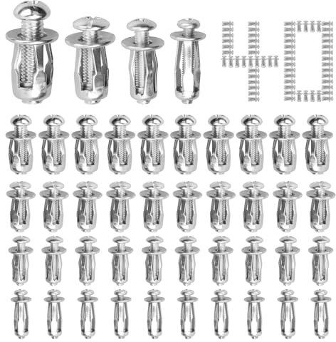 40 Juegos Tacos Huecos Tacos de Metal para Cavidades Tacos Pladur Tacos Ocultos Taco Pladur M4 M5 M6 M8 para la Fijación de Planchas de Hierro Paredes Puertas Ventanas Ladrillos Huecos