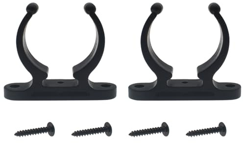 LBTODH 2 ganci per barche in nylon, clip per scaletta per barca, morsetto nero per tubi da 3,8 cm