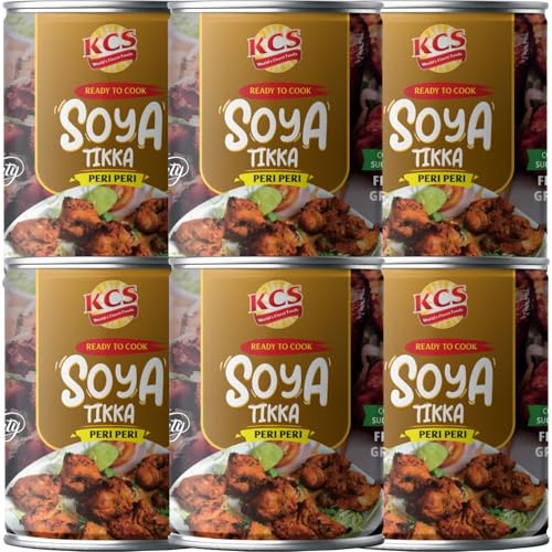 KCS SOYA Peri Peri Tikka 850g (Pack of 6) | Authentic Peri Peri Spice Blend | Quick & Easy to Cook | No Artificial Preservatives | Ideal for BBQ & Skewers