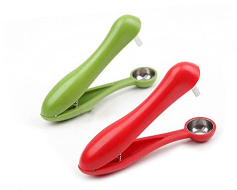 Alipis Fruit Pit Remover Stainless Steel and Plastic, with Ergonomic Grip Cherry Pitter Easy to Disassemble and Clean, Random Color, for Cherry and Olive Kitchen Use