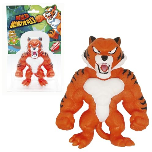 Bizak Monsterflex Classic Animales - Wild Monster Tigerex, Muñeco Súper Extensible y Elástico, 25 cm, 14 para Coleccionar, para Fans Coleccionistas y Niños Desde 4 Años (64390011-9)