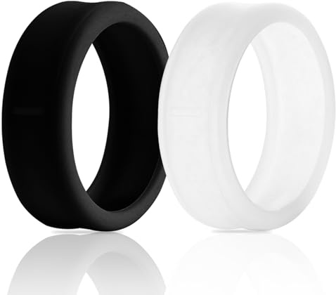 Ainiv 2-Pack Silikonringskydd Kompatibelt med Oura Ring Gen 4 eller Oura Ring Gen 3, Reptåligt Elastiskt Silikonringskydd, Män Kvinnor Tränar Gym(Svart+Klar-S)
