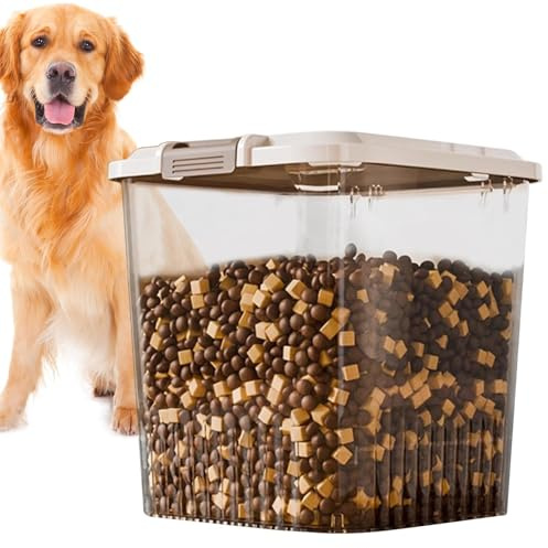 Hundmat Förvaringsbehållare Genomskinlig Lufttät Förvaringsburk För Godis | Hushålls Ris Förvaringslåda För Cereal Kaffe Sojabönor Ris Husdjursgodis Nöt Snack Spannmål