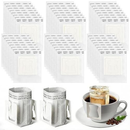 200 Piezas Bolsa de Café Portátil para Colgar en la Oreja, 9 x 7,5 cm