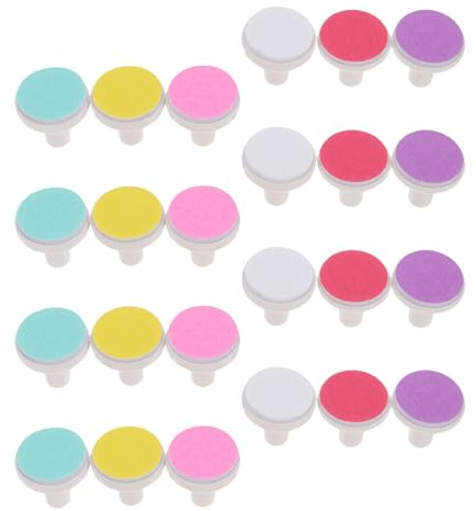 EXAOMBLE Kit 24 Testine di Ricambio per Limetta Elettrica Unghie per Bambina Carta Abrasiva e Plastica, Funzionamento Ultra Silenzioso e Adattabile la Cura delle Unghie Delicate