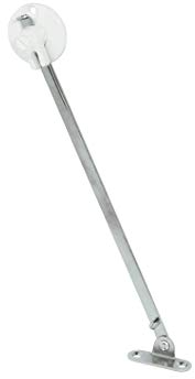 Gedotec Herraje para puertas de muebles, soporte para puerta de armario – H3914 | Soporte plegable para armario de cocina | Acero niquelado | 225 mm | 1 pieza