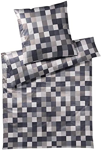 Joop! Bettwäsche Mosaic Graphit 1 Bettbezug 135 x 200 cm + 1 Kissenbezug 80 x 80 cm