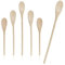 COM-FOUR® 6x Cuillères de Cuisine en Bois - Pour la Cuisine et la Pâtisserie - Trois Tailles (Brun Clair - 06 Pièces)