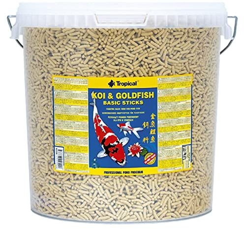 Koi&Goldfish Basic Sticks 21L / 1600g - Aliment de Base Flottant pour carpes koï et Poissons d'étang