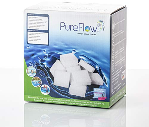 103 | PureFlow Ersatz für Filtersand/Filterglas - hocheffiziente Filtercubes für Pool, Quick up, Whirlpool; Filterballs Poolzubehör Poolreiniger Salzwasser