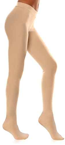 SKYIOL Thermoleggins Forro Para Mujeres Niñas Invierno Leggings Cálido Forro Pantalones de Largo Completo, Grueso Térmico Suave Pantalones de Otoño, Color de la Piel, L-XL, Color de la piel beige