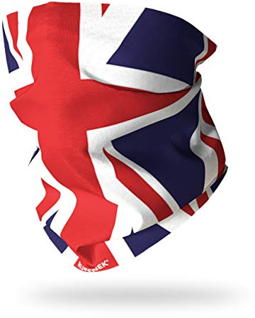 Ruffnek UNION JACK Multifunctional Headwear Neck warmer tube snood Cycle/Motorbike/Ski face mask for Men & Women Windproof Neck Gaiter for Sport & Outdoors