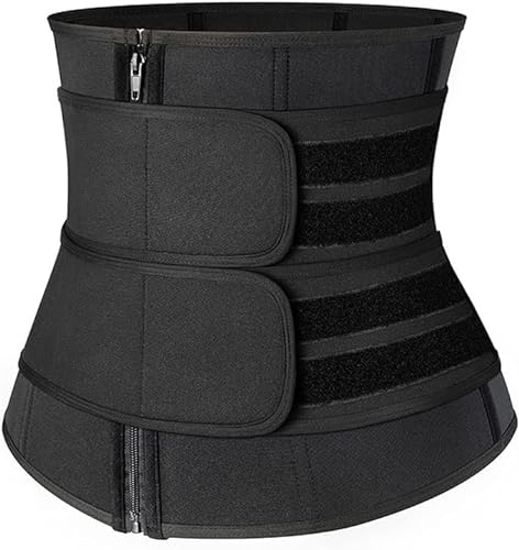beijieaiguo Waist Trainer Damen, Korsett Damen Corset Bauchweggürtel Damen Taillentrainer mit Doppelt Verstellbarem Bauchklett (M)
