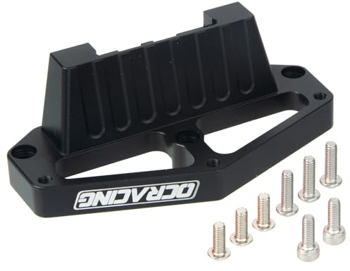 HobbyMarking Aluminum Front Lower Arm Stabilizer Mount for 1/12 Tamiya CW-01 Chassis Lunch Box Midnight Pumpkin RC Buggy Car Upgrade Parts (Black)