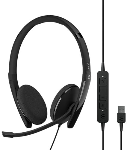 EPOS ADAPT 160 USB II – Flexibles On-Ear-Headset mit überlegener Anrufklarheit, Microsoft Teams-Zertifizierung und UC-Optimierung (erneuert)