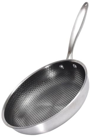 ULTECHNOVO padella in acciaio inossidabile padelle padella per bistecca induzione della pentola per bistecche antiaderente all'aperto padella per cuocere le uova padella d'uovo