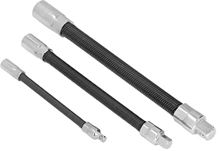 Fafeicy Barra di Prolunga Flessibile, Portapunte Magnetico 3 Pezzi Prolunga per Testa con Manicotto Elastico per Biella Asta Morbida in Acciaio per Molle, con Connessione Stretta, Set di Chiavi a