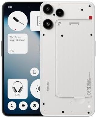 Nothing Phone (3a) Lite, 128/8 Go, blanc, 6,77 AMOLED, MediaTek Dimensity 7300 Pro 5000 mAh