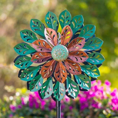 Viveta Wind Spinner Outdoor, Kinetic Metal Wind Sculptures & Spinners, 360 Degrees Windmill for Yard and Garden