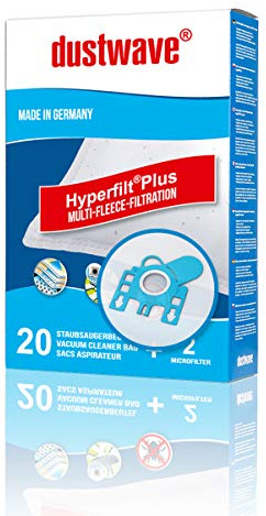 Sparpack - 20 Staubsaugerbeutel + Filter passend für Miele Typ F/J/M, S4 Ecoline, S5 Ecoline, Tango, Tango plus, S251 u.v.a. von dustwave® - Markenst...