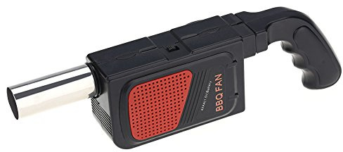 ASHATA Soffiatore portatile per barbecue, in acciaio inox, ventilatore elettrico portatile, ventilatore ad aria/fuoco, per esterni, campeggio, picnic,