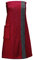 CelinaTex Happyfun Kilt lang L/XL 84 x 160 cm Bordeaux anthrazit Mikro-Flanell Saunakilt Mikrofaser Saunasarong