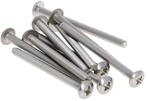 MroMax Tornillos de cabeza redonda Phillips de acero inoxidable 304, M3 x 40 mm, 10 unidades