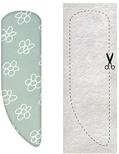 Set | Bügeltischbezug Asymmetrisch mit Unterlage (Farbe Grün) (A-XL, Molton)