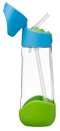 b.box TritanTM Wasser- und Trinkflasche Kinder | Griffige Trinkflasche Kinder Auslaufsicher | Ideal Nach Strohhalm-Trinklernbecher | 600 ml