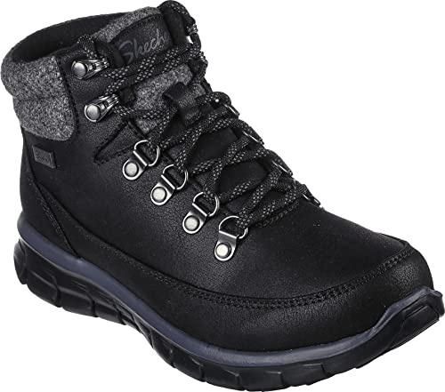 Skechers Dam Synergy Cool Seeker tofflor, Svart mikrofiberfilt, 40 EU