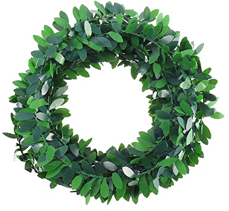 TSHAOUN 7,5 M / 295 Inch Künstliche Blumenreben Seidenkranz Künstliche Blätter Efeu Künstlich Girlande,Grüne Blätter Grün Gefälschte Efeuranken Hochzeit Wand Handwerk Dekor (Grün) (Green)