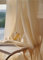 Lactraum Vorhang Wohnzimmer Luxus vergoldete Gardine Voile Gold H245 x B145 cm mit Kräuselband